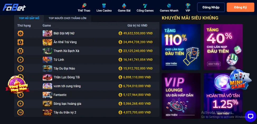 Nổ Hũ Jackpot lũy tiến với cơ hội trúng tiền tỷ